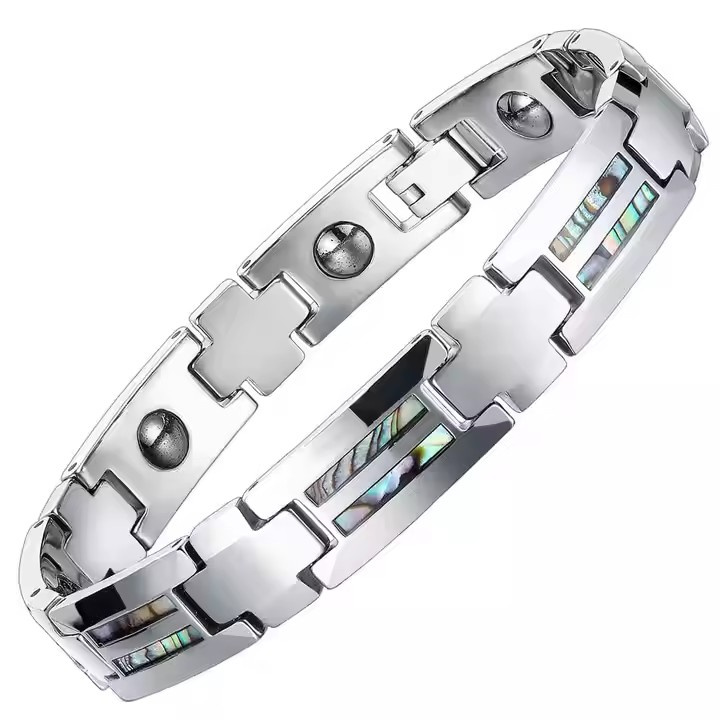 Factory Direct Wholesale Men Black Ceramic Inlaid Bracelet