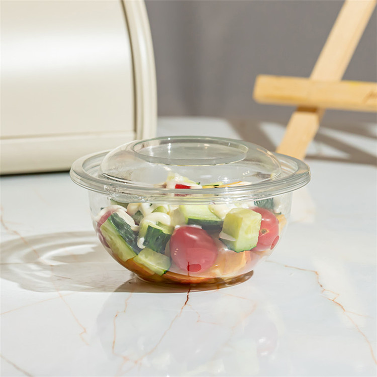 Flat Lid Dome Lid Pet/RPET 140mm 178mm Salad Bowl Picnic