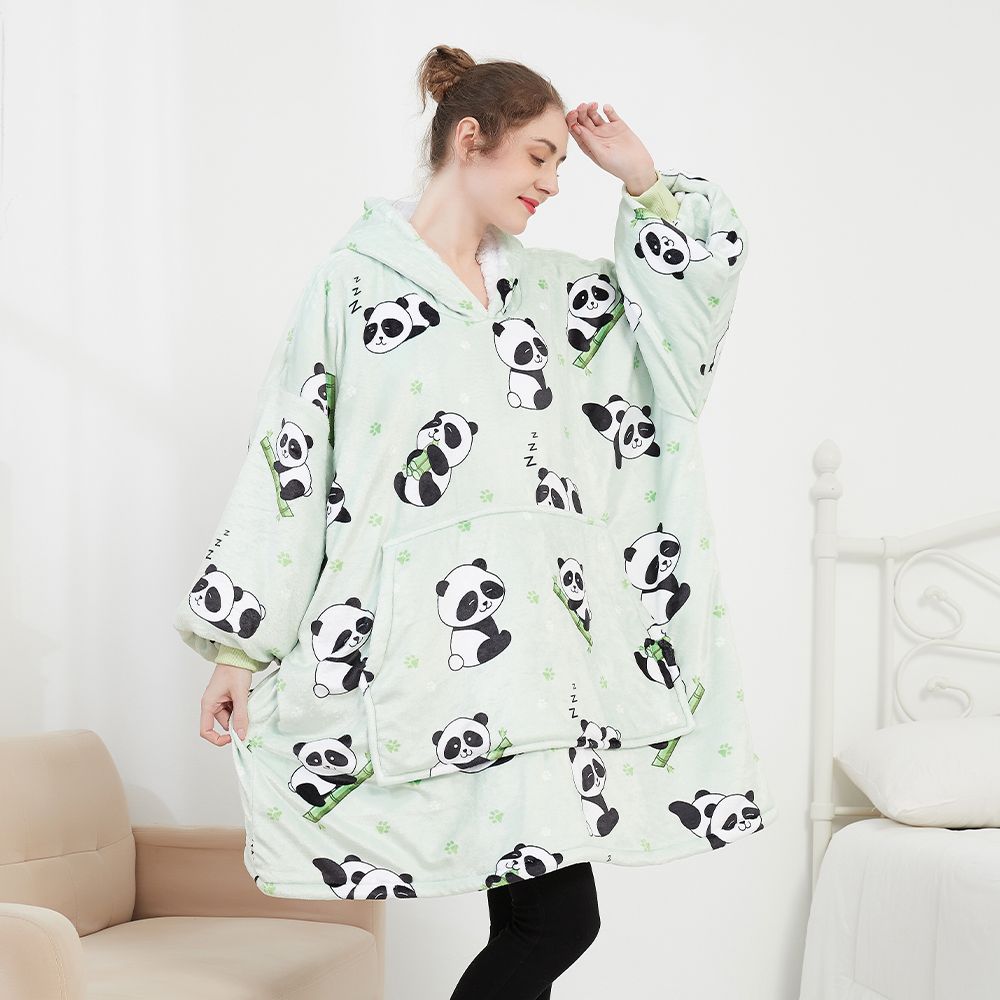 Original Sherpa Wearable Blanket Hoodie Oversized Hooded Sweatshirt Blankets One Big Size Fits All