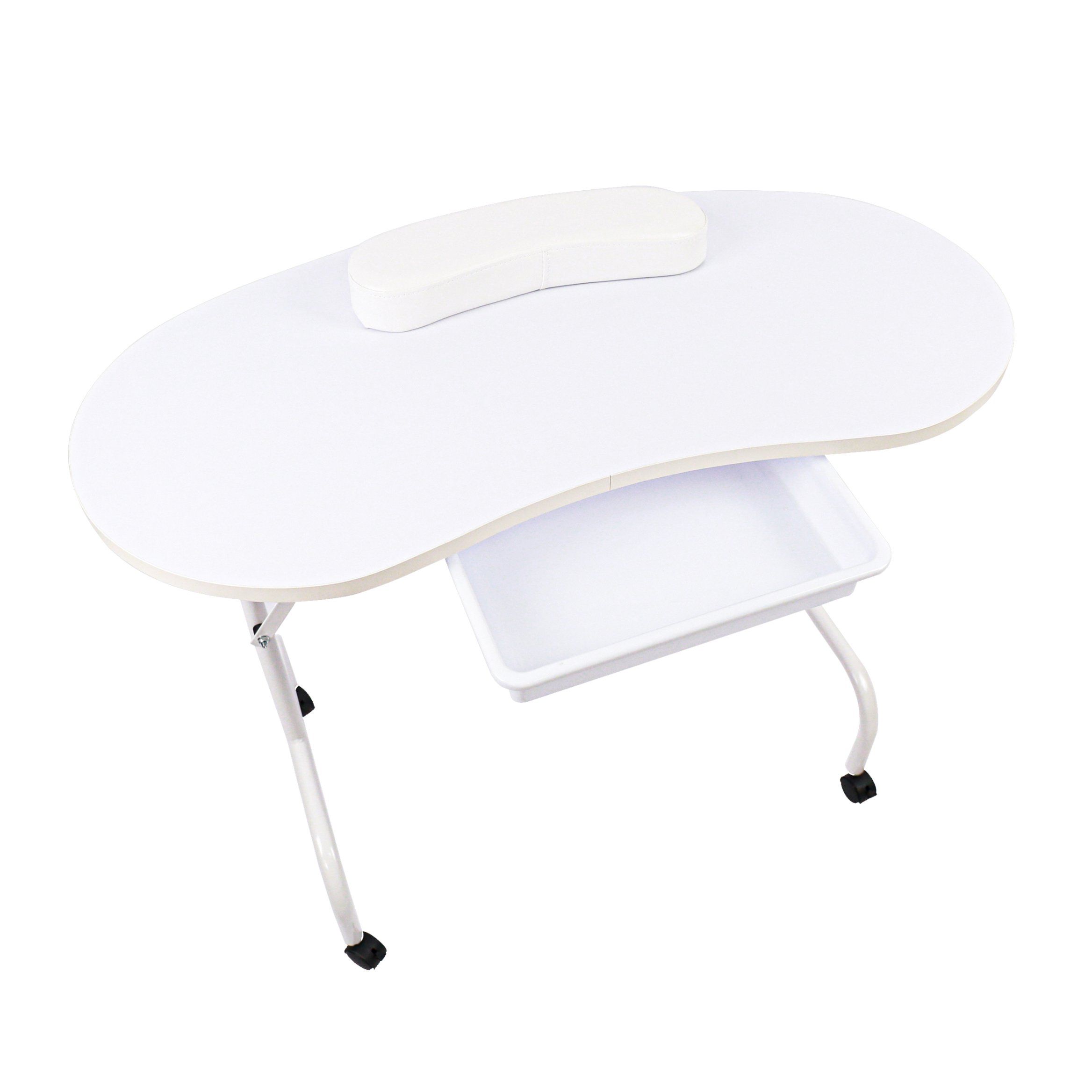 Cheap White Single Nail Table Salon Furniture Metal Nail Manicure Salon Table