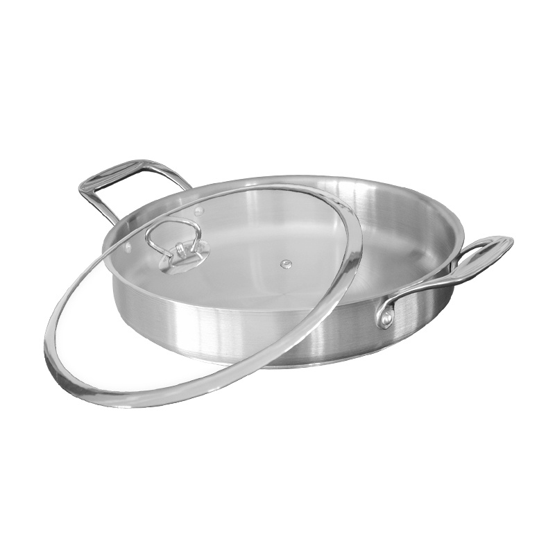 Enduring Quality Double Handle Stainless Steel Sauce Pot