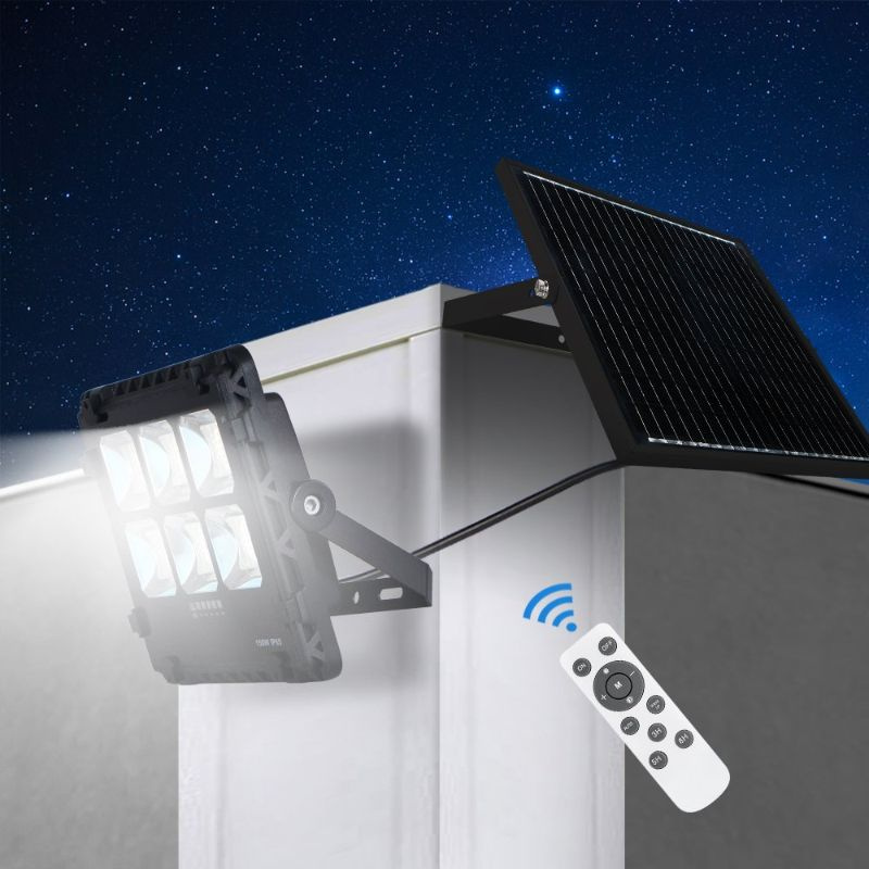 Rechargeable 10000lm Best Powered 100W Outdoor Solar Flood Lamp LED Panel Lighting