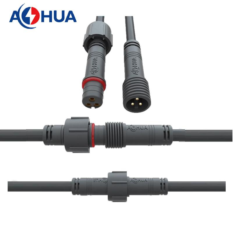 Hot Sale M10 Circular Waterproof Connector Plastic 2 Pin Male Plug Female Socket Cable Connector 110V/2A Electrical Power Stirp Connector