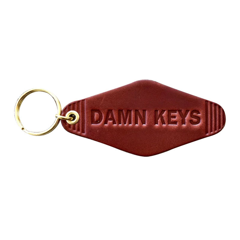 Custom Leather Keychain Logo with Key Ring Blank Motel Keychains Key Tags Your Design Engraved Keychain
