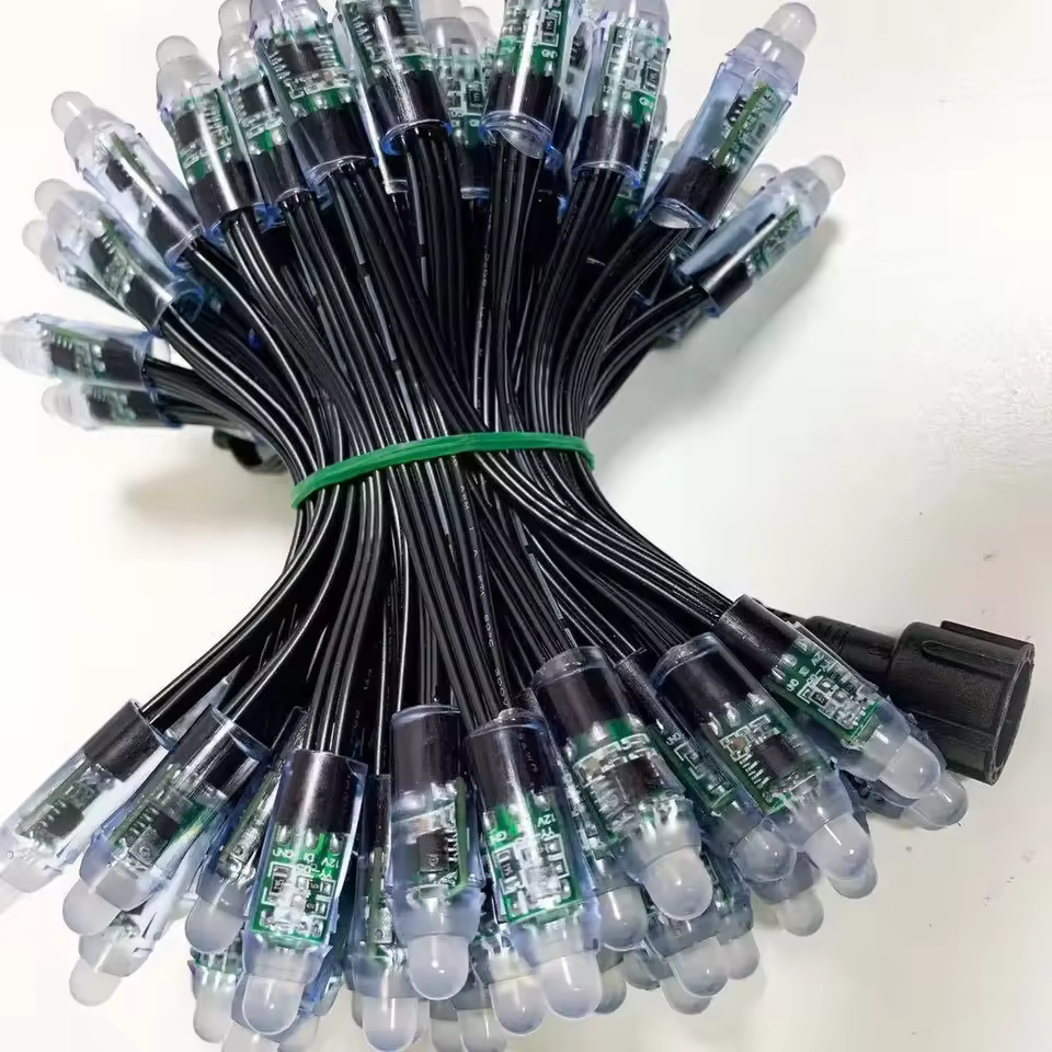 12mm Ws2811 Rgb Led String Light Art Ad Sign Holidays Christmas Festival Ip68 Waterproof Dc 5v 50 Lamp/lot Pixels Digital Module