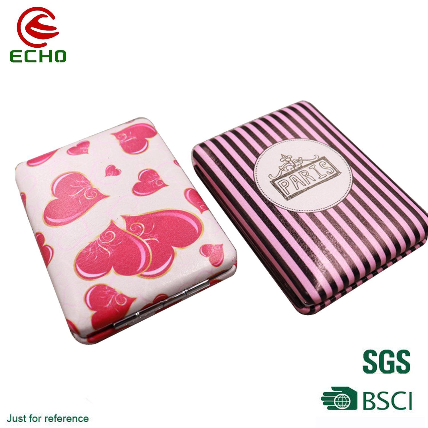 Manufacturer Direct Sale Beauty Metal Round Souvenir Pocket Mirror