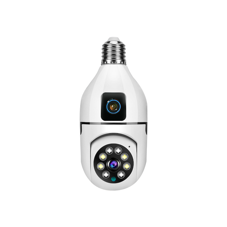 Dropshipping 8MP HD Wifi Light Bulb Camera E27 Dual Lens Mini Wireless IP Home Security Lamp Holder with Indoor Application