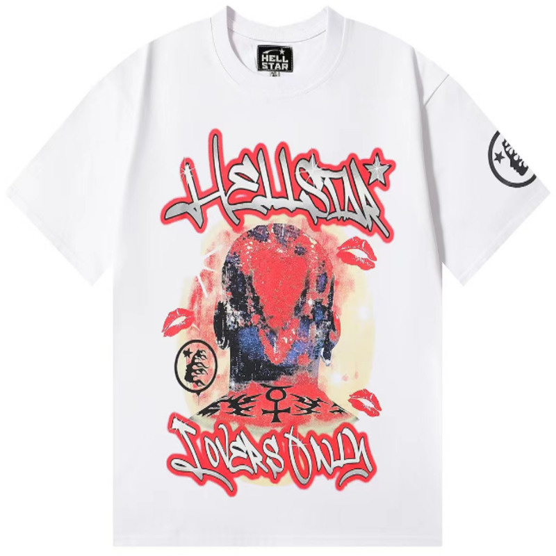 Stylish Hellstar T Shirt Featuring Oversized Typography and Clean Design