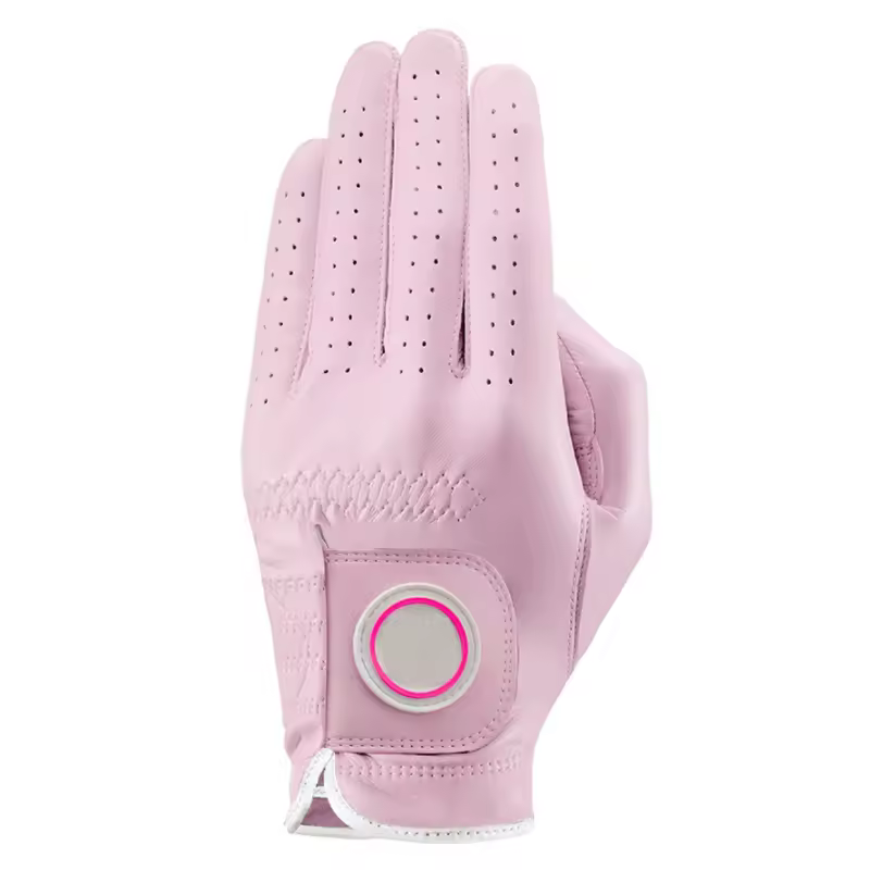 Factory Wholesale Men's Golf Gloves Genuine Leather Customized Logo Anti-slip Hook & Loop Closure Various Sizes High Quality