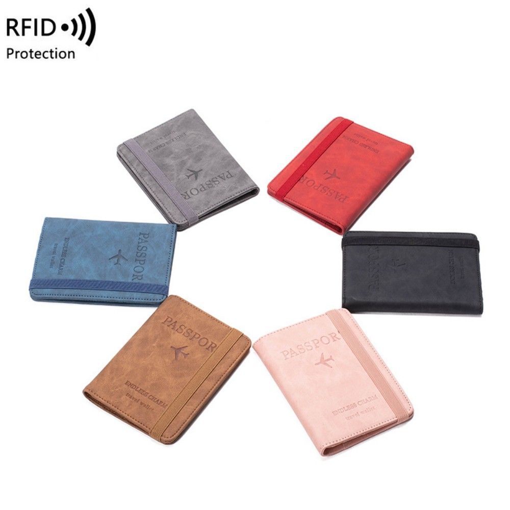 Fashionable Cusotmize 2024 PU Leather Passport Holder - RFID Blocking Passport Wallet for Secure Travel, Perfect for Men and Women