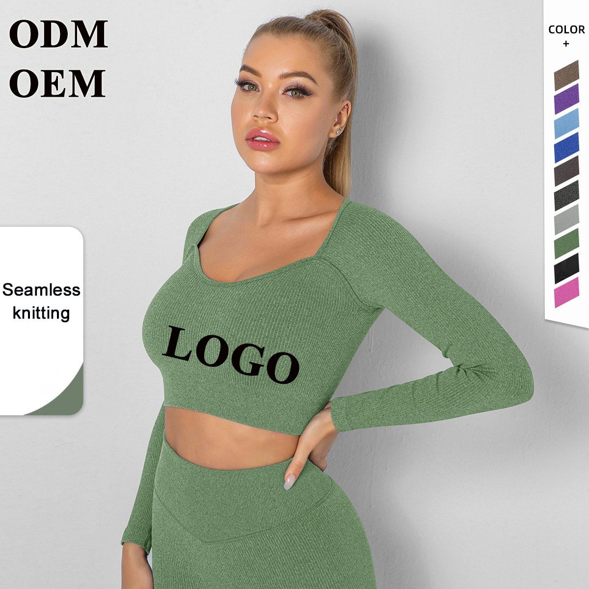 Long Sleeve Sports Top Workout Crop Top T-Shirts O Neck T-Shirts Slim Cycling Fashion Sports Top Solid Women′ S Tops