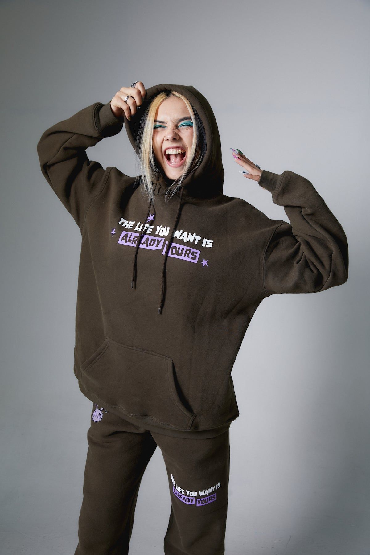 DTG Print Oversize Fleece Unisex Jogger Hoodie Set