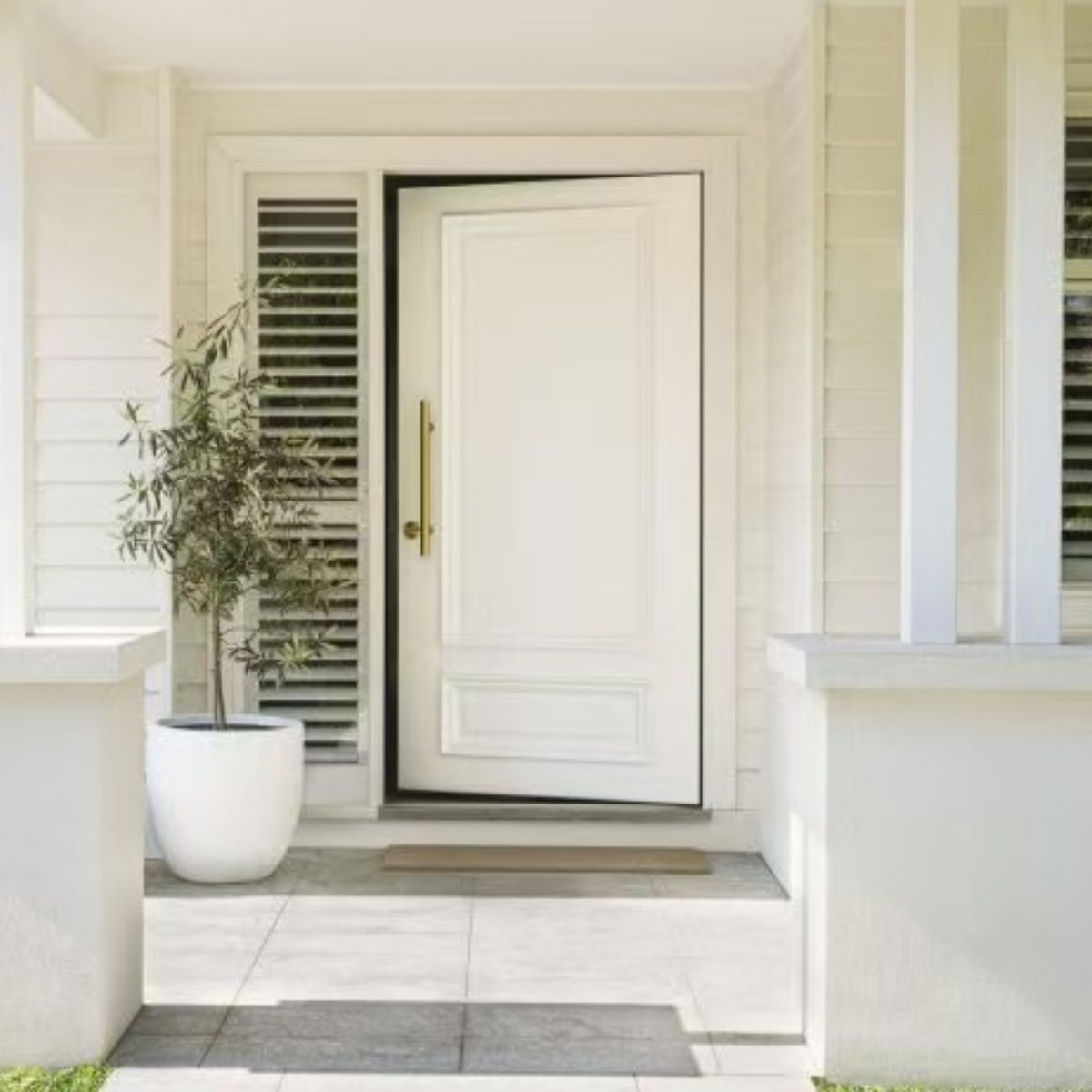 Residential Fireproof Decoration Exterior Security Door Modern Minimalist Wood Design Door