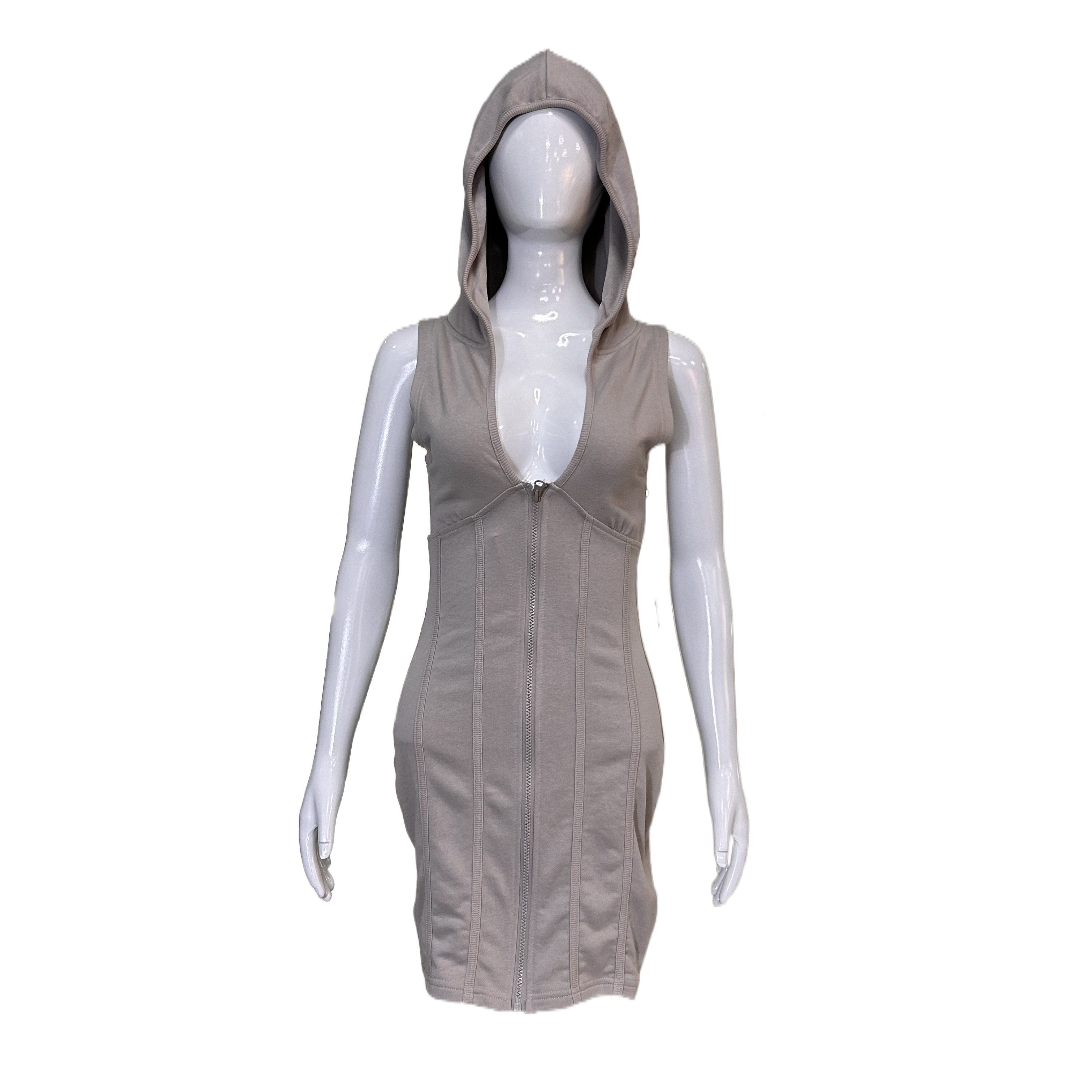 Wholesale Summer Fashion Women's Mini Dress Fashion Sporty Sleeveless Zipper Patchwork New Dress Plus Size Dress Women