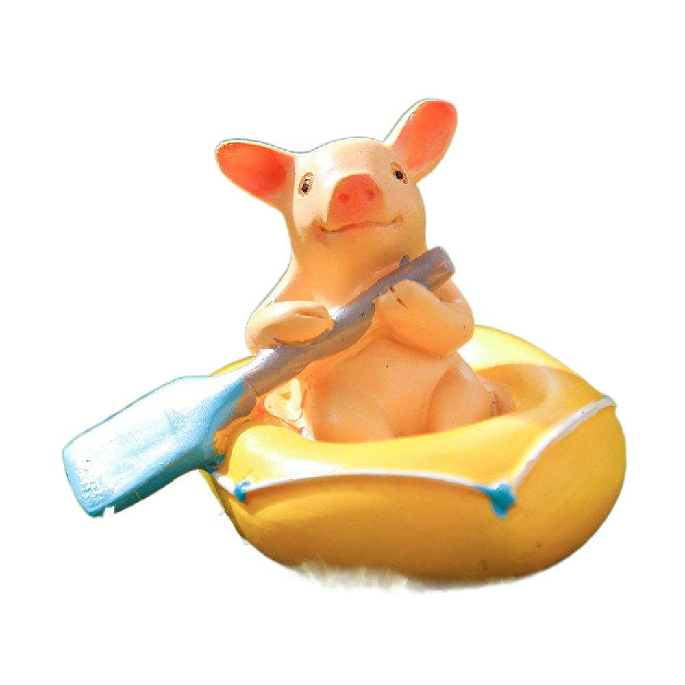 Waterproof Cute Mini Pig Animal Statue Resin Crafts for Garden Decoration