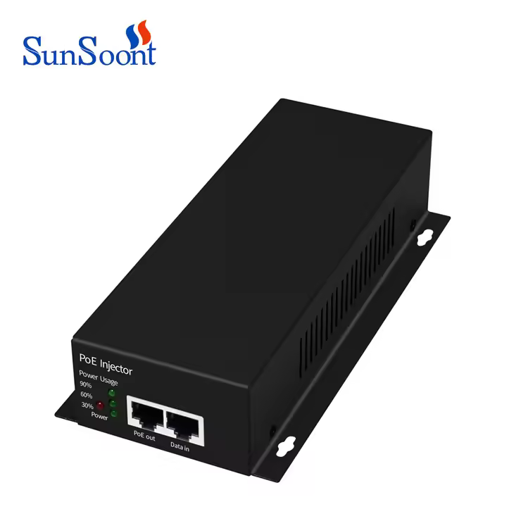 New Esd Protection 90w Gigabit Poe Injector For Cctv Poe Switch Ethernet Switch