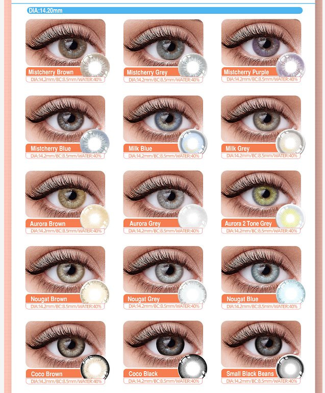 High Quality Beautiful Comfortable Soft Eye Color Contact Lenses / OEM Contacts with Degree