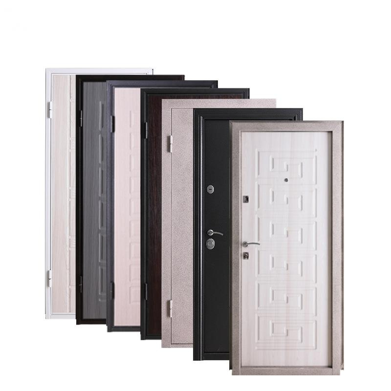 White Black Household Exterior Russian Main Entry Security Door Rock Wool Filled Russia Steel Door for Home