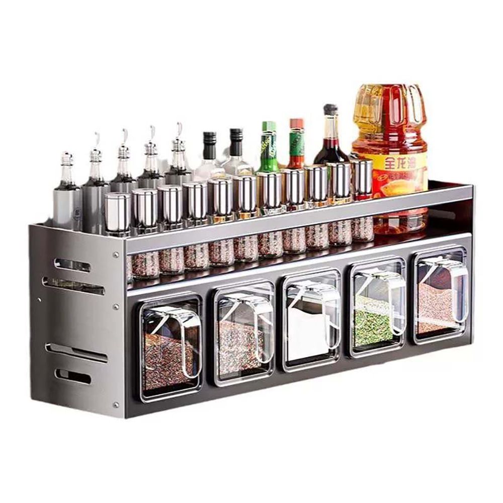 Wall Mounted Kitchen Seasoning Condiment Organizer for Kitchen Mi30056