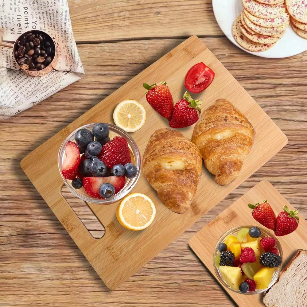 2025 High Quality Bamboo Cutting Boards Three Size Chopping Boards Vegetable Meat Hot Selling Eco-Style Board for Home Kitchen
