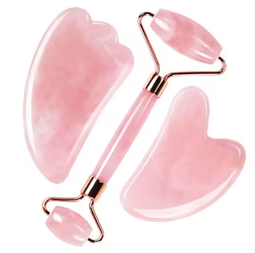 2025 Daisy New Pink Quartz Jade Shaving Massage Roller Massage Beauty Salon Exclusive