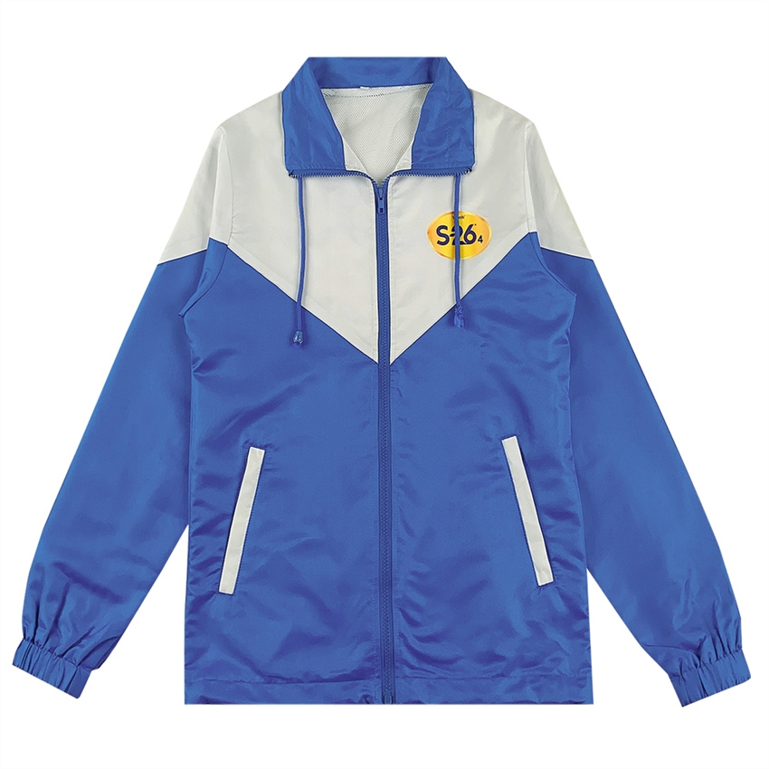 Fama Factory School Lightweight Windbreaker Patchwork Zipper Sport Jacket