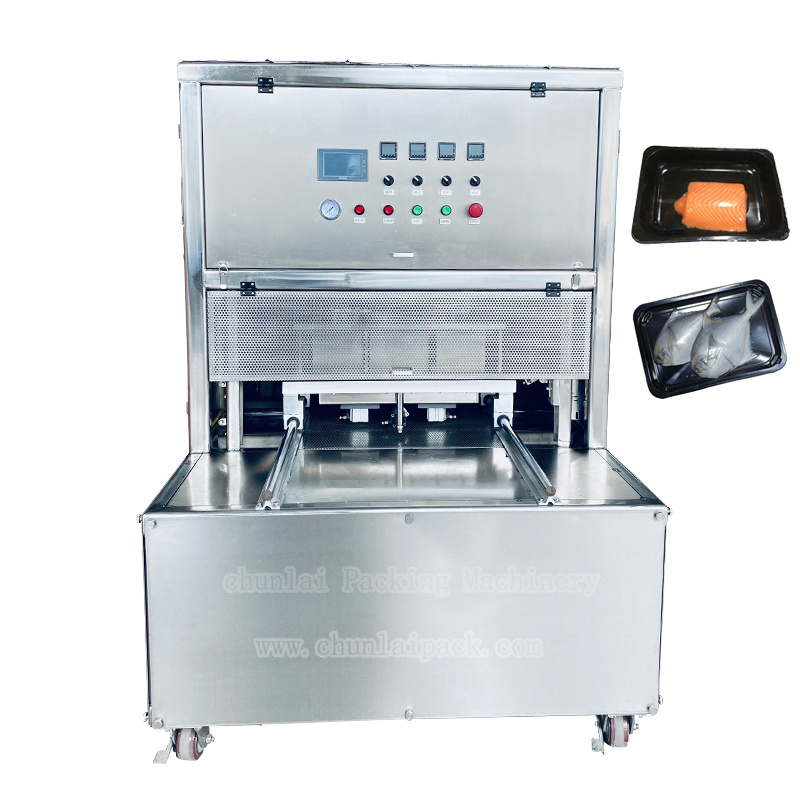 Vertical Vacuum Sandwich Box Food Tray Sealing Machine