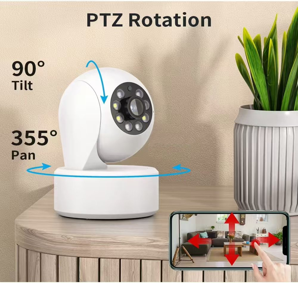 Home Remote Monitor 3MP Panoramic Indoor Monitoring 300W High-Definition Night Vision Wireless Monitoring Camera