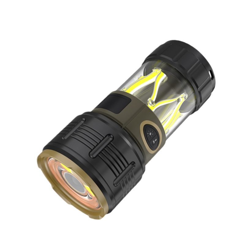 3 in 1 Camping Light Flashlight Middle COB Lantern LED Torch Rechargeable Outdoor Lighting Tactical Gear Flashlight