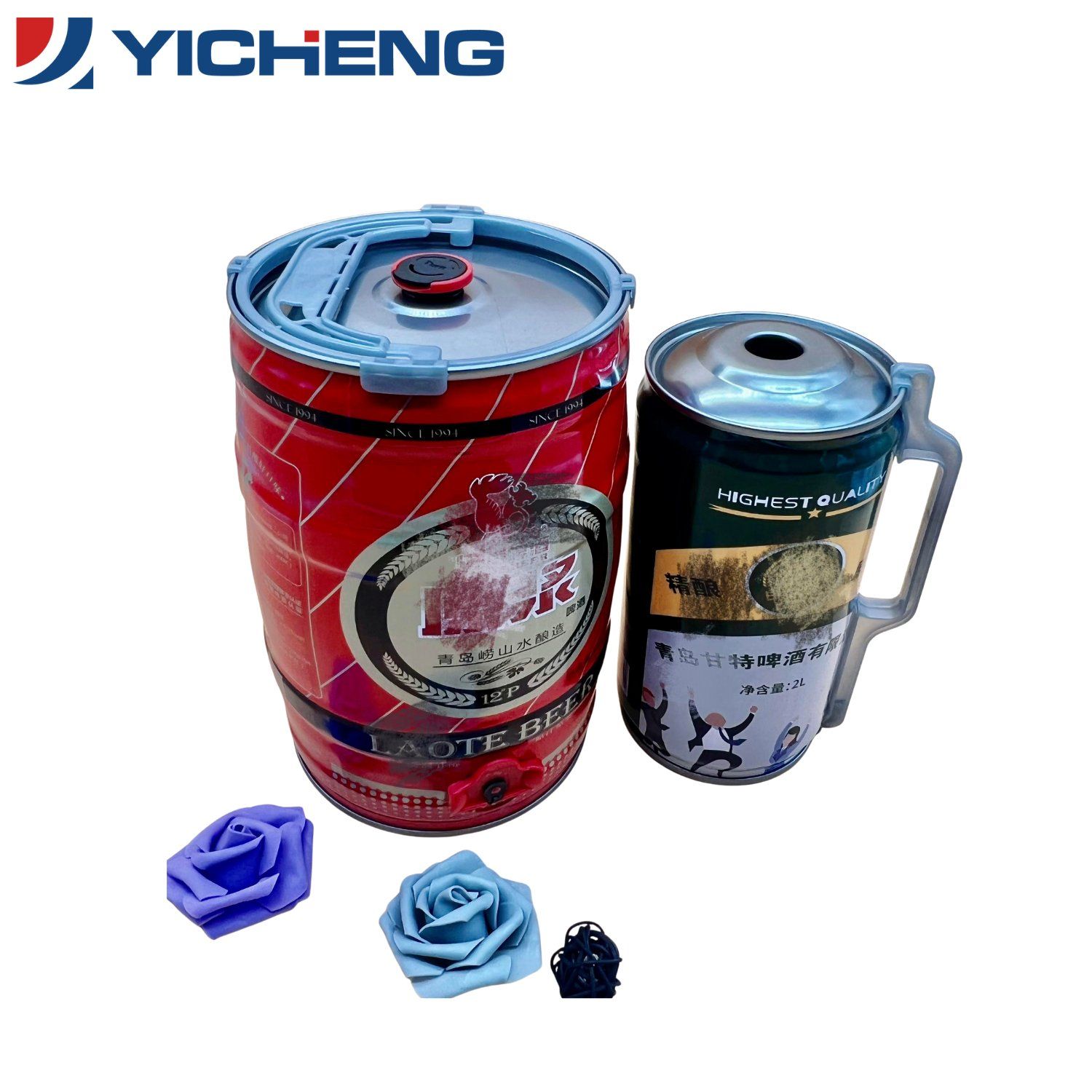 2L5l Empty Homemade Mini Tinplate Metal Beer Keg Food Grade Packaging Nice Wine Tin Drum with Plastic Cover