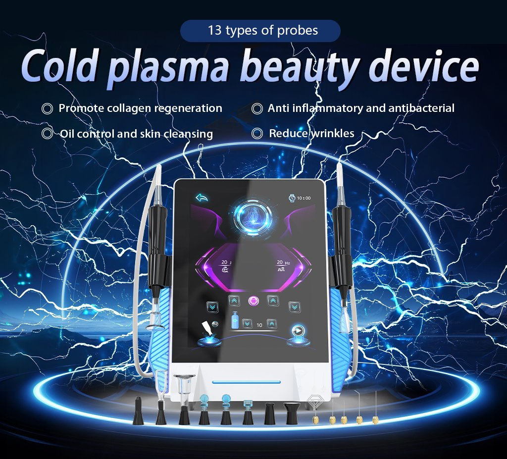 13 in 1 Multifuntional Wrinkle Removal Skin Tightening Facial Beauty Equipment Skin Care Hot and Cold Plasma Machine