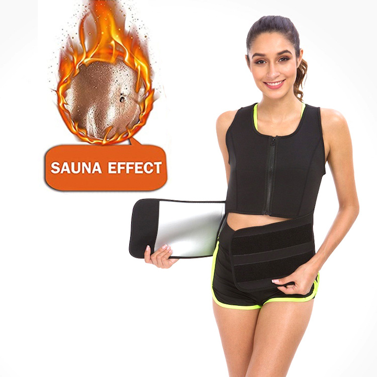 New Hot Selling Sauna Vest for Women Weight Loss Sweat Body Shapwear, Hot Polymer Waist Trainer Body Shaper Slimming Corset Workout Tank Top with Zipper