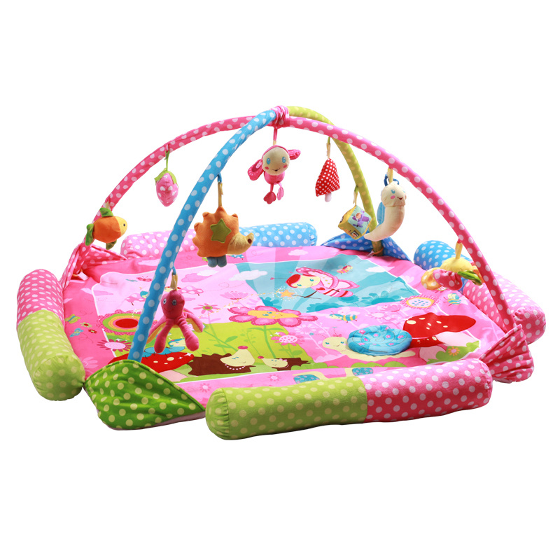 Activity Playmat for Baby Safe Mirror for Infants Newborn Tummy Time Pillow Gym Mat