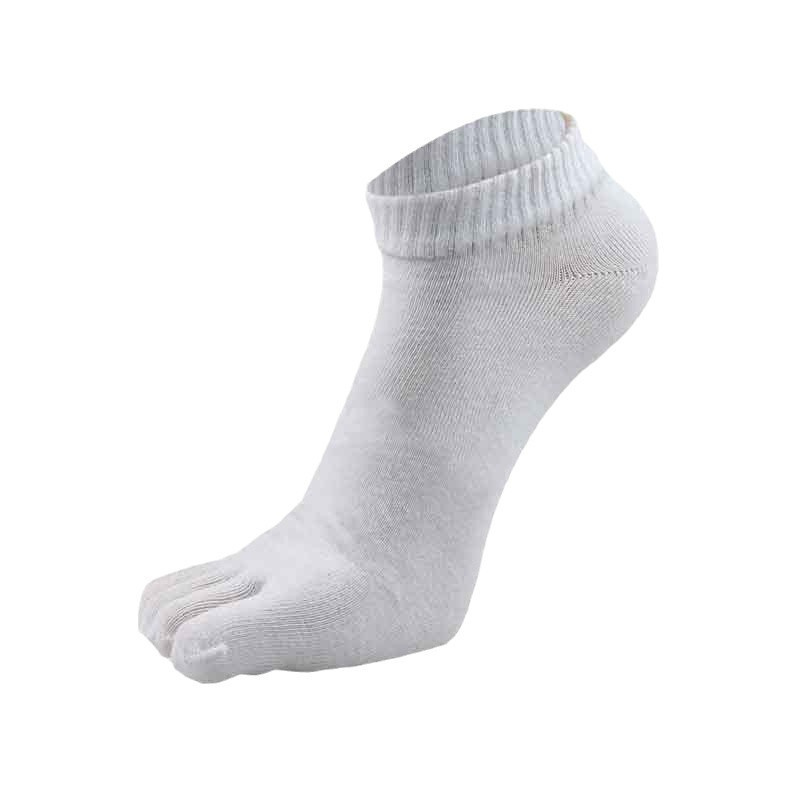 Men's Five-Finger Casual Cotton Socks Solid Color Tube Socks Anti-Bacterial Business Toe Sock Direct Wholesale Manufacturers