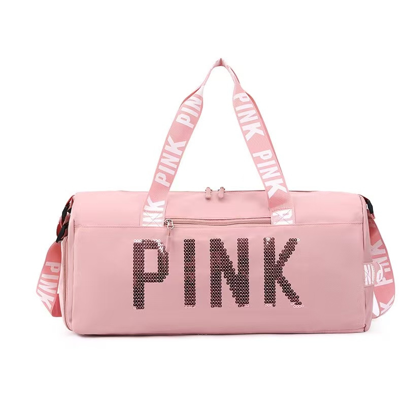Quality Wholesale Decorated Waterproof Polyester Training Handbag Sport Duffel Gym Bag Customed The Logo Strap Handle