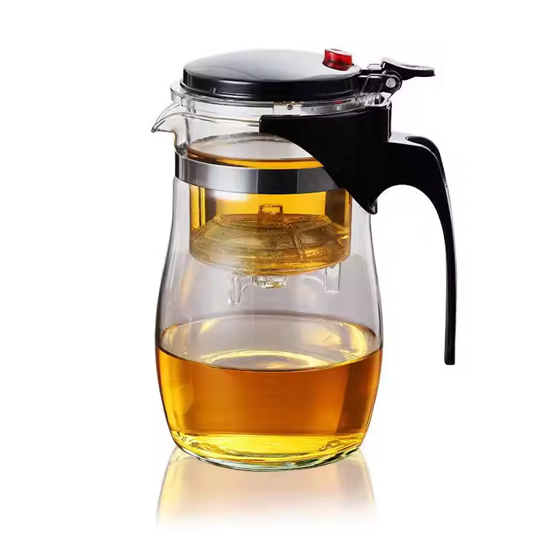750ml Office New Design Glass Tea Strainer Cup Infuser Kettle With Lid Coffee & Tea Accessories