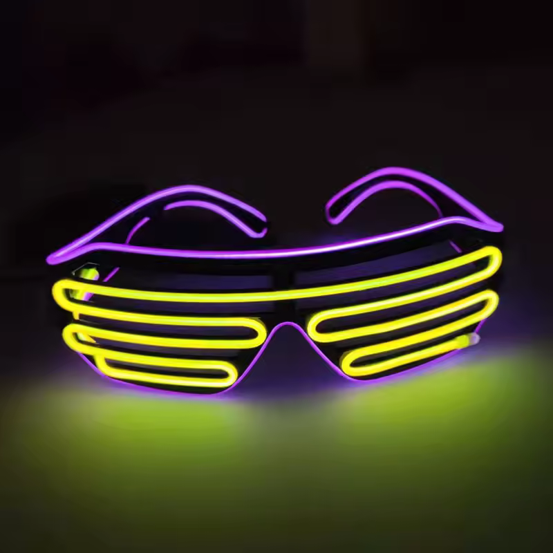 Best Selling Pvc Led Sunglasses For Graduations Celebrations Light-up Shutter Shades For Ramadan Valentine's Day Carnival