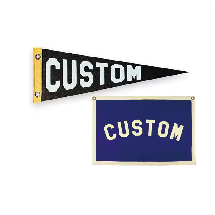 Promotion Low Moq High Quality Factory Direct Supply Pennant Sport Team Custom Full Color Printing Felt Pennant Flsg Banner