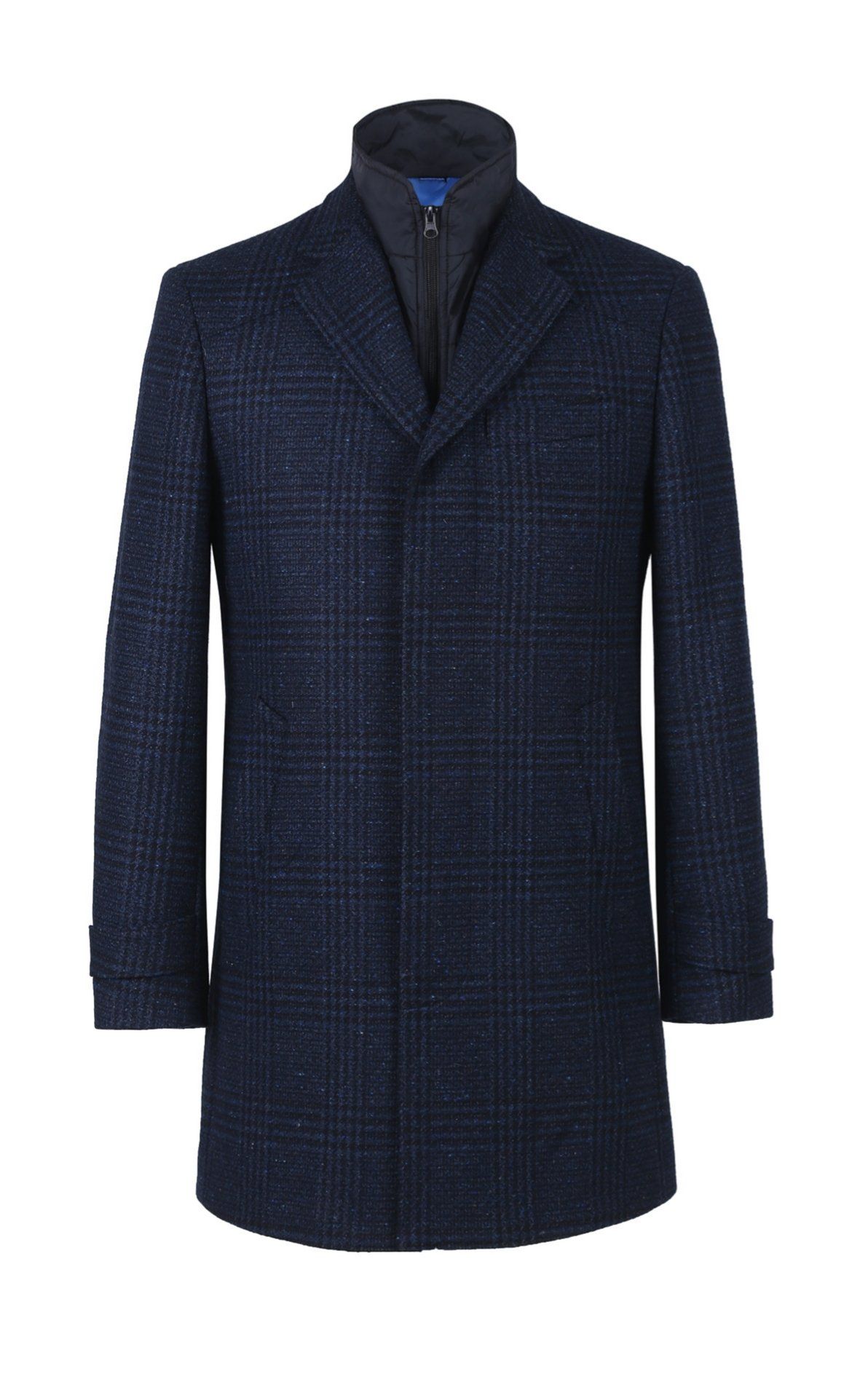 Chic Collar Modern Men's Outwear and Woolen Coat