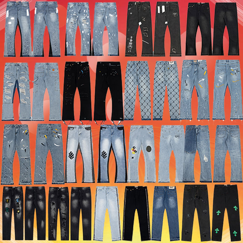 New Arrival Designer Hot Brand Streetwear Pants Pures Jeans Ples Slim Fit MID Straight High Street Denim Homme for Men's Jeans