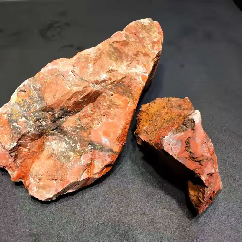 Wholesale Natural Red Jasper Raw Stone Irregular Shape Mosaic Technique Collectible For Sale