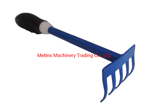 4 Teeth Rake with Plastic Handle for Garden Tools