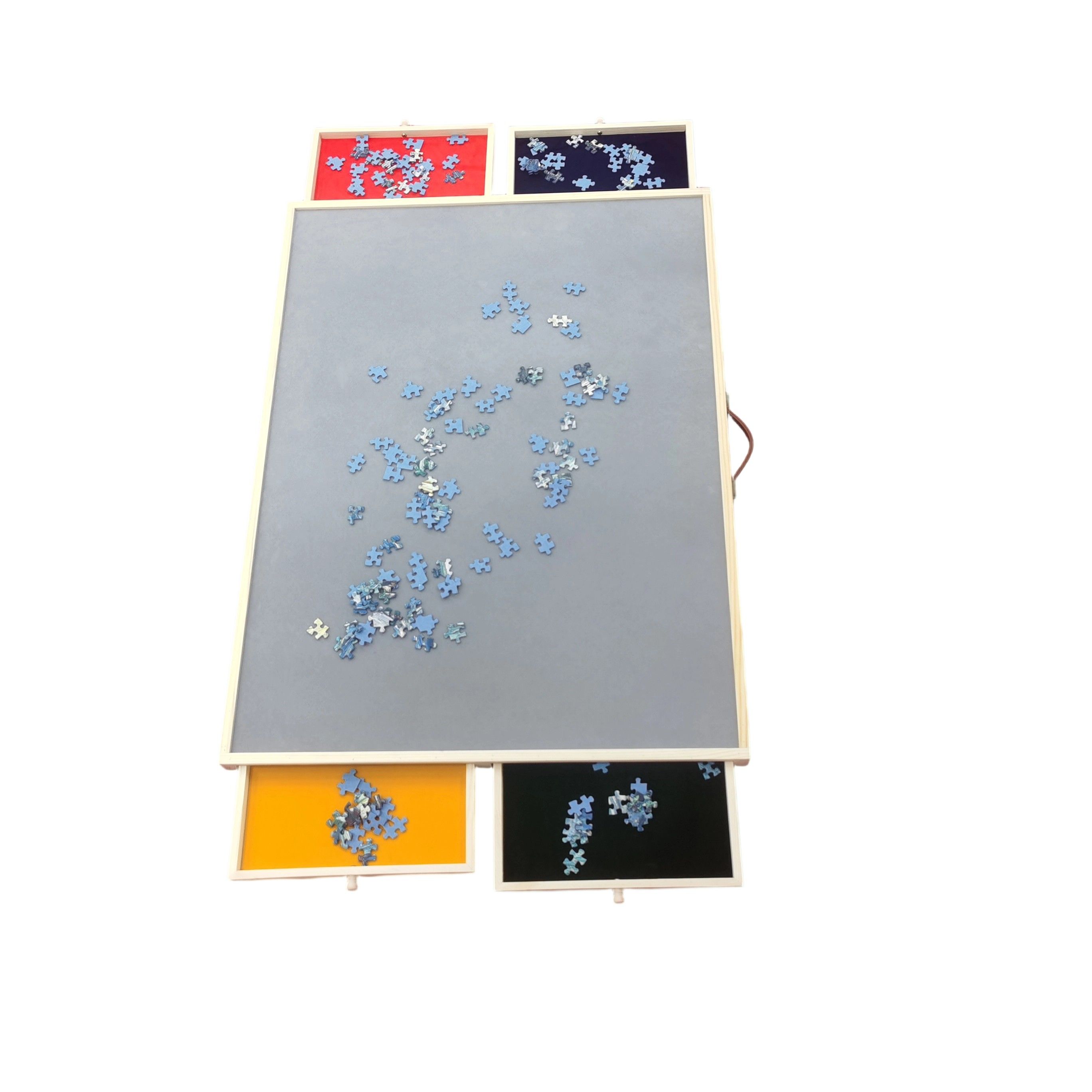 Elegant Tilt Adjustable Puzzle Board with Handle and 4 MDF Drawers for Puzzle Lovers
