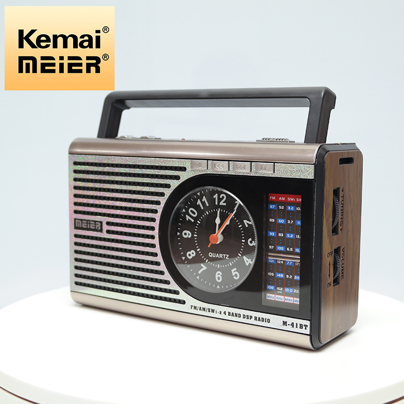Bluetooth Audio Antique High Quality Classic Original Wood Wireless Retro Retro Portable Clock Radio