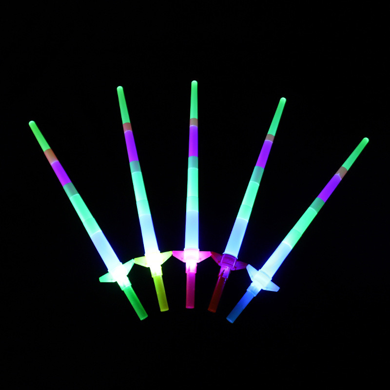 Glowing Toys Telescopic Glowing Stick Holding Glowing Sword Factory Direct Sales