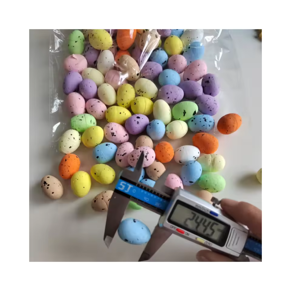 18mm 25mm 30mm Speckled Foam Easter Eggs Colorful Bird Eggs For Party Home Decor Photography Prop Garden Tree Ornament