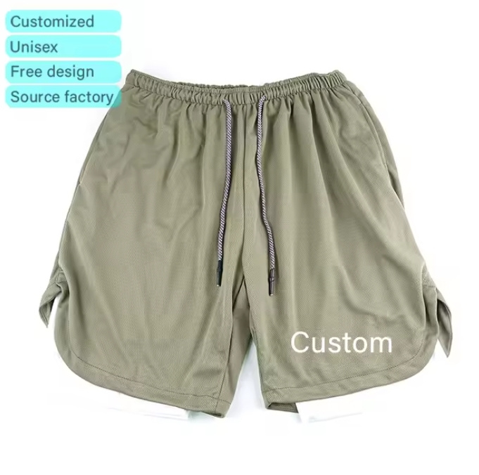 Wholesales '' Inch Spandex Workout Shorts Mesh Fitness Mens Gym Shorts with Pocket
