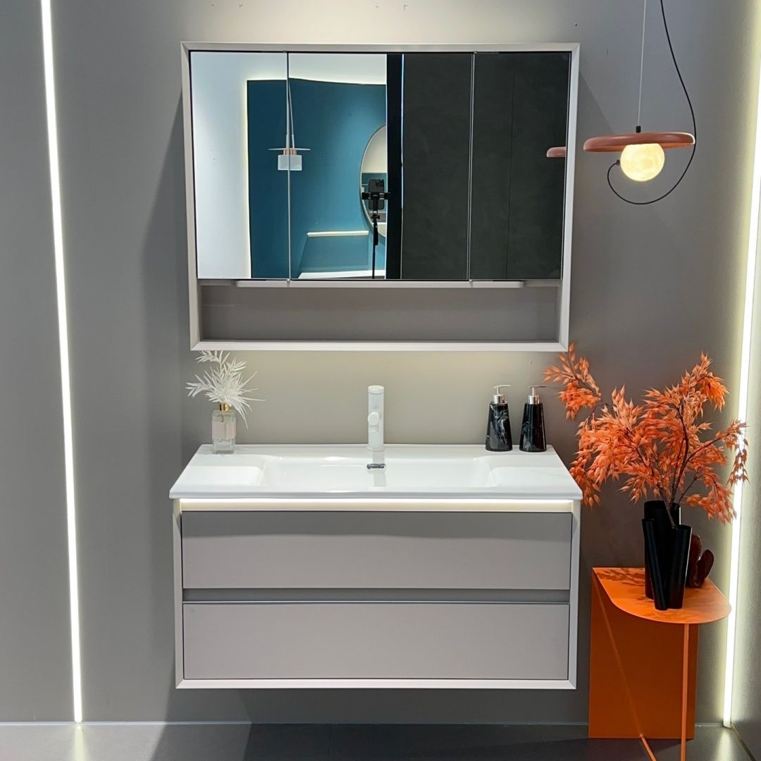 Wash Basin Vanity Unit LED Mirror Bathroom Cabinet Furniture Accessories