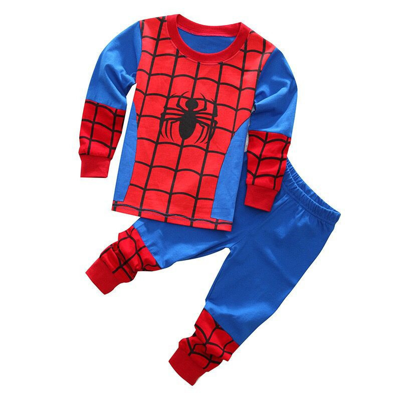 Superman Boy Sports Sets Baby Sleepwear Cotton Children Clothes Sets Child Sleepwear Children Home Clothes