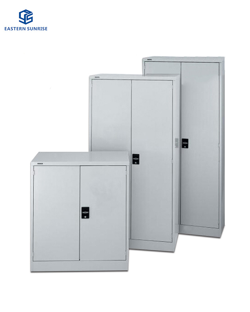Cheap Utility Metal 2 Door Storage Cabinet Swing Door Cabinet 4 Shelves